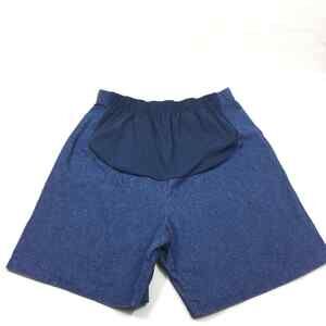 Womens Maternity Jean Shorts Plus Size 16 Medium Wash‎ Denim Stretch Panel